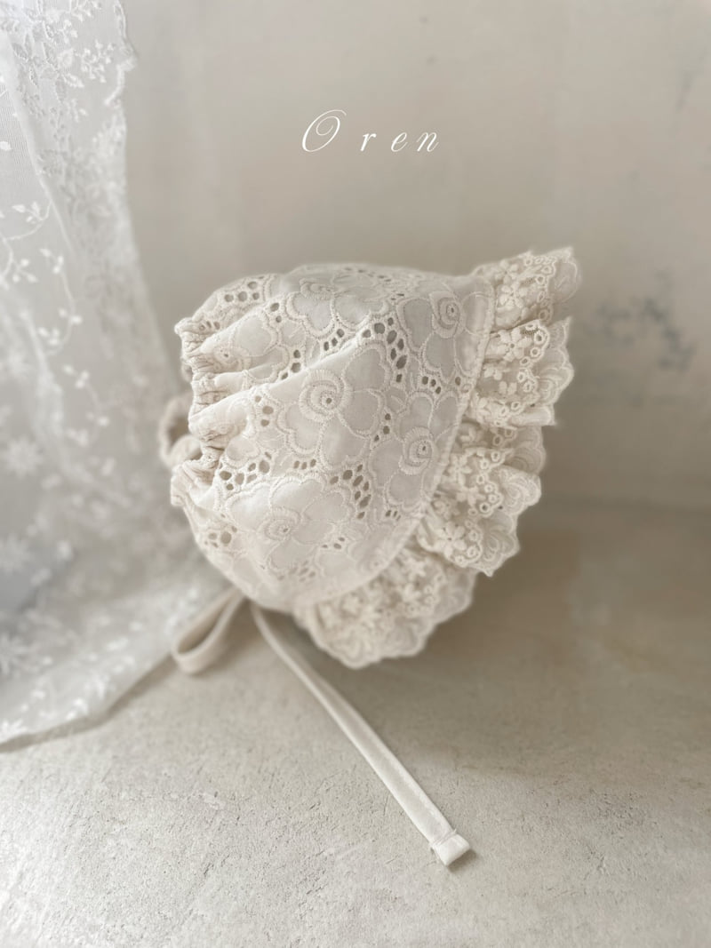 Oren - Korean Baby Fashion - #babygirlfashion - Brillant Lace Bonnet - 6