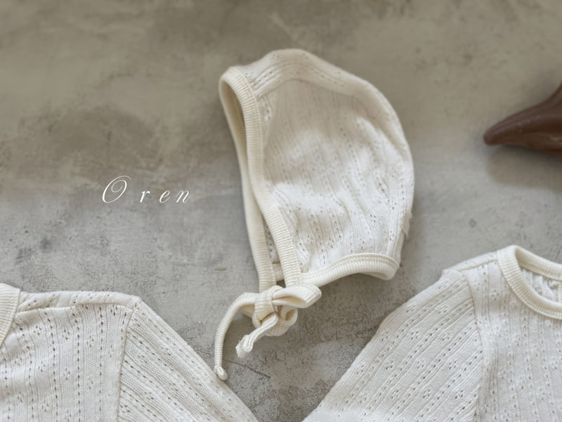 Oren - Korean Baby Fashion - #babygirlfashion - Aroha Jacquard Set (babe suit+bonnet) - 5