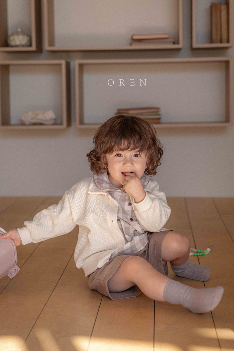 Oren - Korean Baby Fashion - #babylifestyle - Bebe Benjamin Collar Top Bottom Set - 7