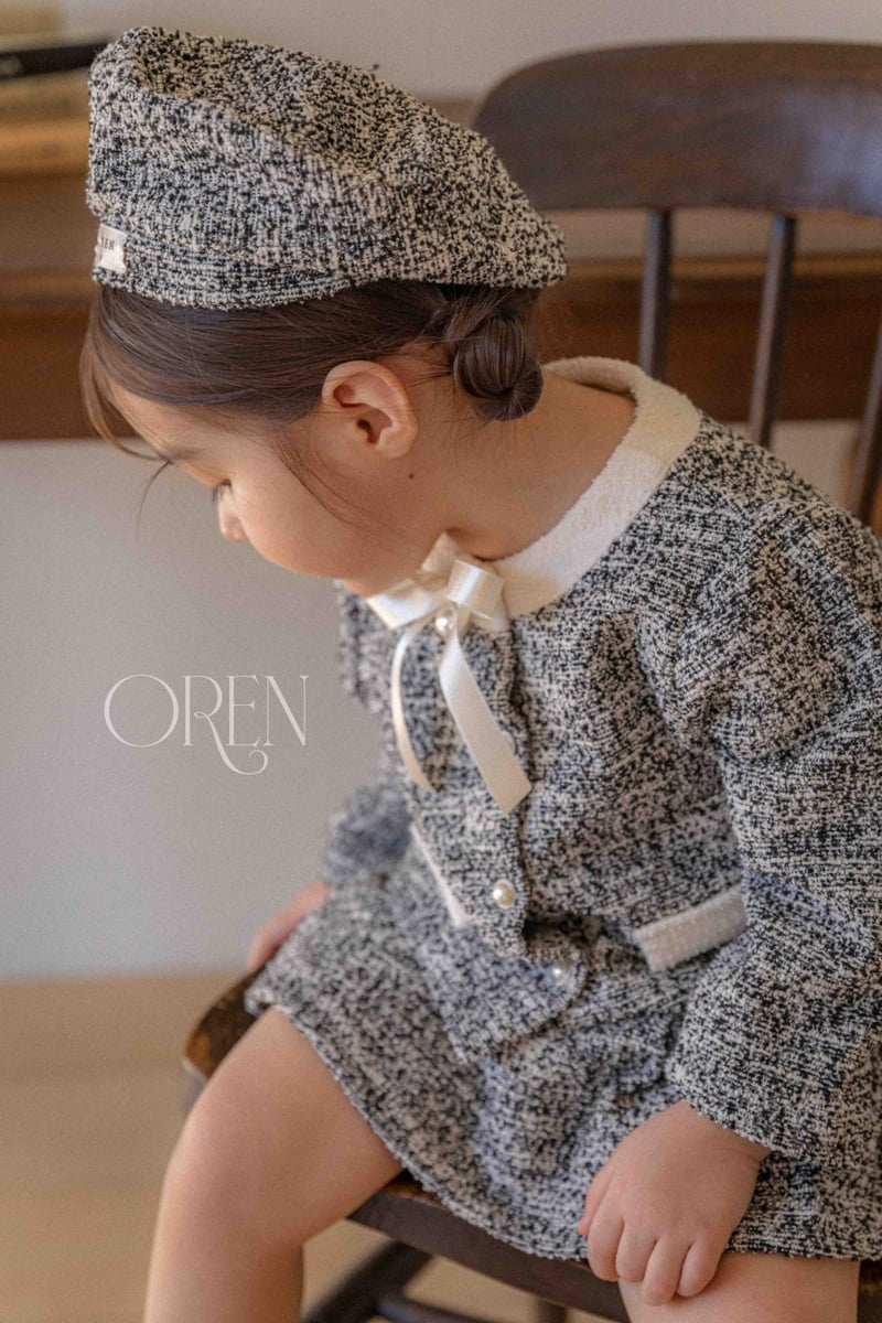 Oren - Korean Baby Fashion - #babylifestyle - Coco Tweed Beret - 11