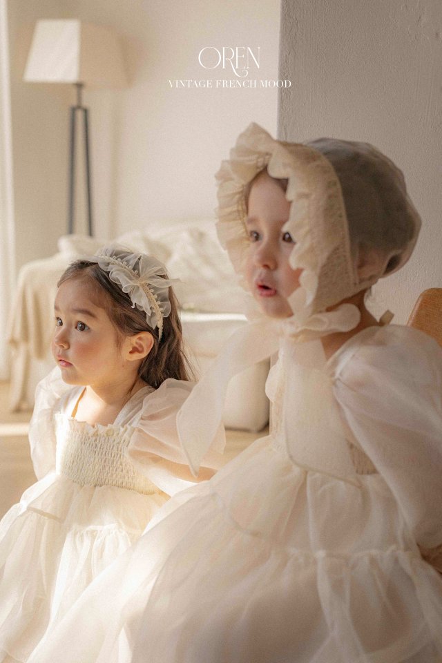 Oren - Korean Baby Fashion - #babylifestyle - Say Organza Smoke Bonnet - 4