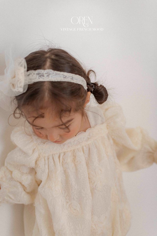 Oren - Korean Baby Fashion - #babyoninstagram - Oren Lace Ribbon Hairband - 7