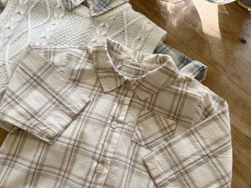 Oren - Korean Baby Fashion - #babyoninstagram - Bebe Laila Check Shirt - 11