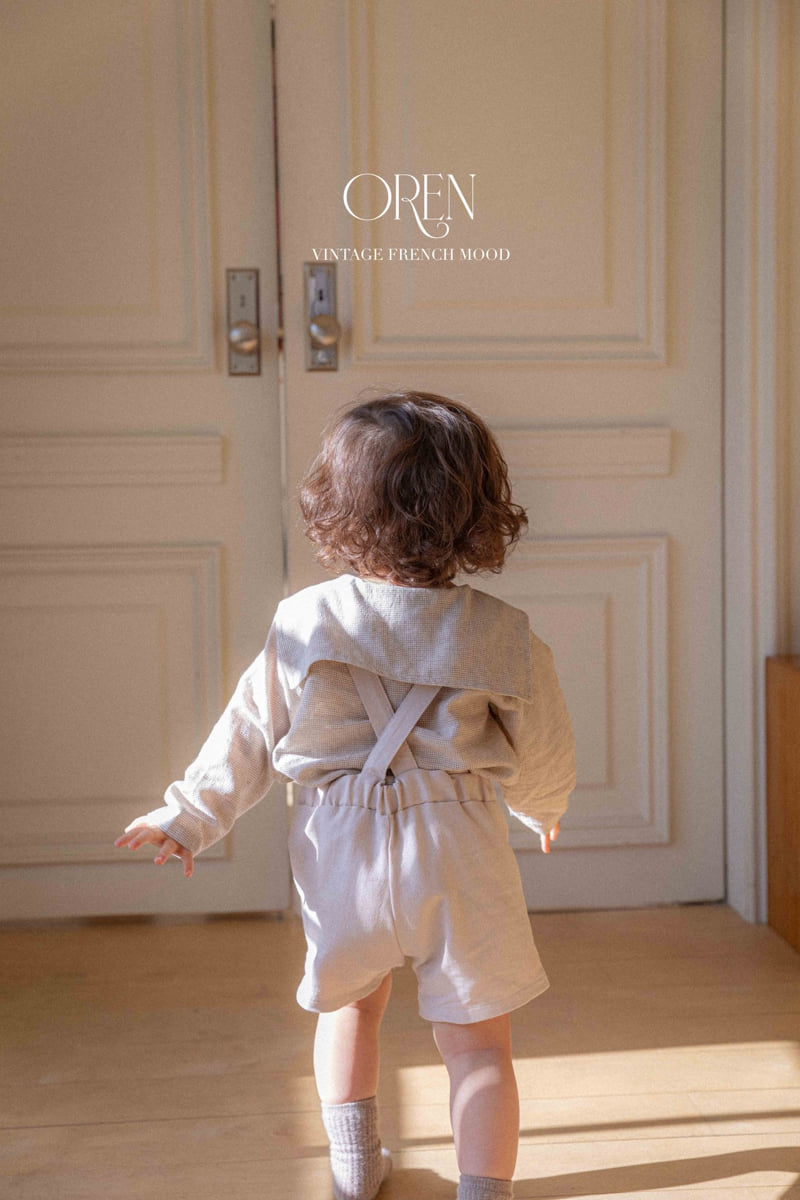 Oren - Korean Baby Fashion - #babyoninstagram - Bebe Bloom Check Top Bottom Set - 5