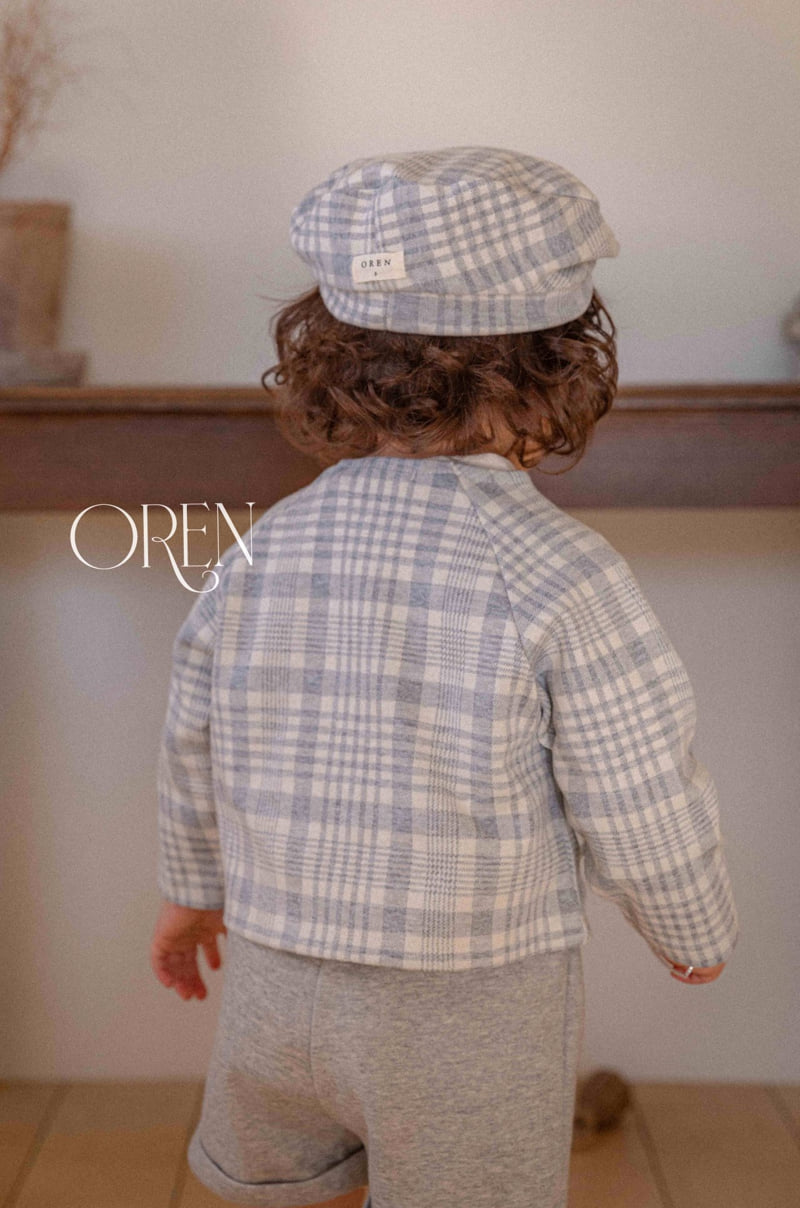 Oren - Korean Baby Fashion - #babyoninstagram - Tartan Check Beret - 2
