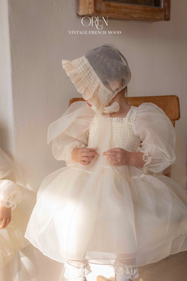 Oren - Korean Baby Fashion - #babyootd - Say Organza Smoke Bonnet - 5