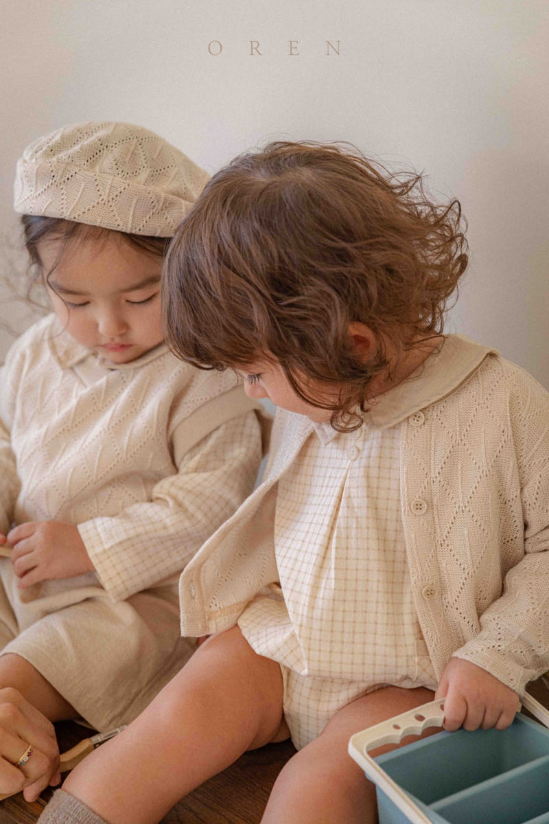 Oren - Korean Baby Fashion - #babyootd - Kayden Natural Check Suit - 8