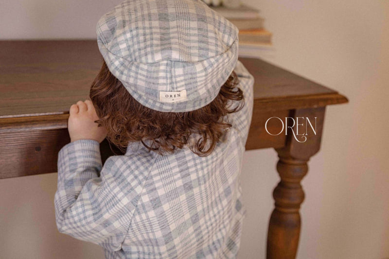 Oren - Korean Baby Fashion - #babyootd - Tartan Check Beret - 3