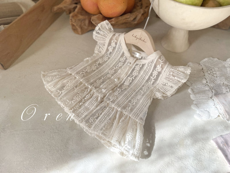 Oren - Korean Baby Fashion - #babyootd - Monica Lace Vest - 2