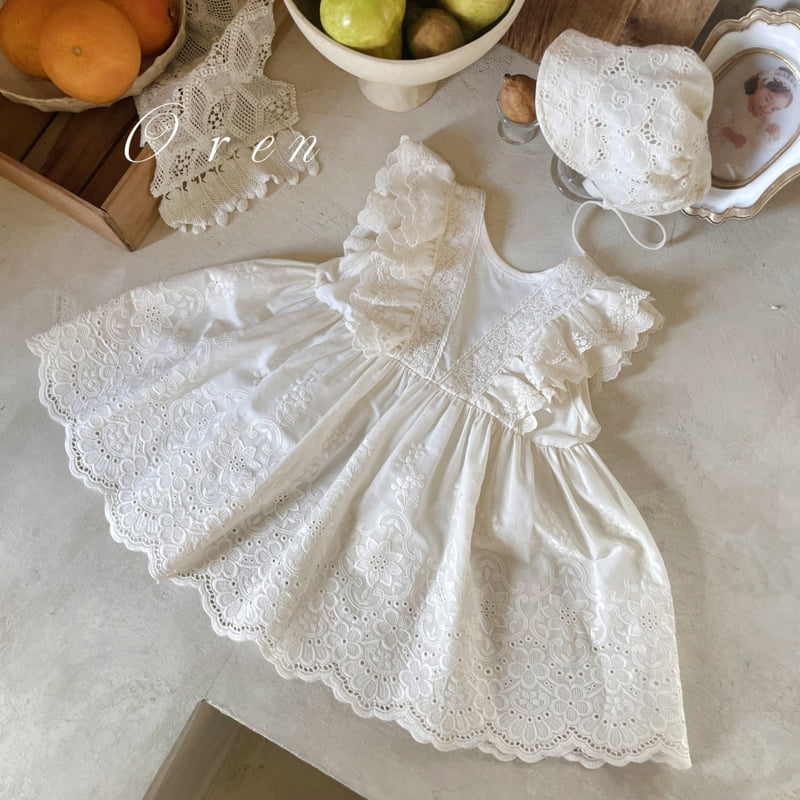 Oren - Korean Baby Fashion - #babyootd - Andrea Embroidered Apron