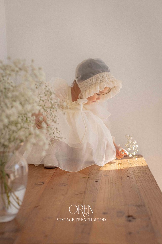 Oren - Korean Baby Fashion - #babyoutfit - Say Organza Smoke Bonnet - 7