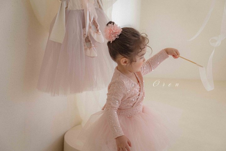 Oren - Korean Baby Fashion - #babyoutfit - EL Cardigan SET Ballet Suit (sequin material)