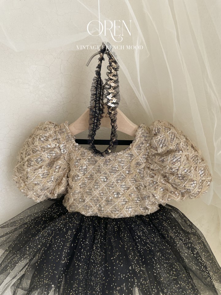 Oren - Korean Baby Fashion - #babyoutfit - Black Swan Sequin Hairband - 10