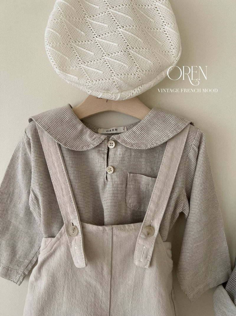 Oren - Korean Baby Fashion - #babyoutfit - Bebe Bloom Check Top Bottom Set - 8