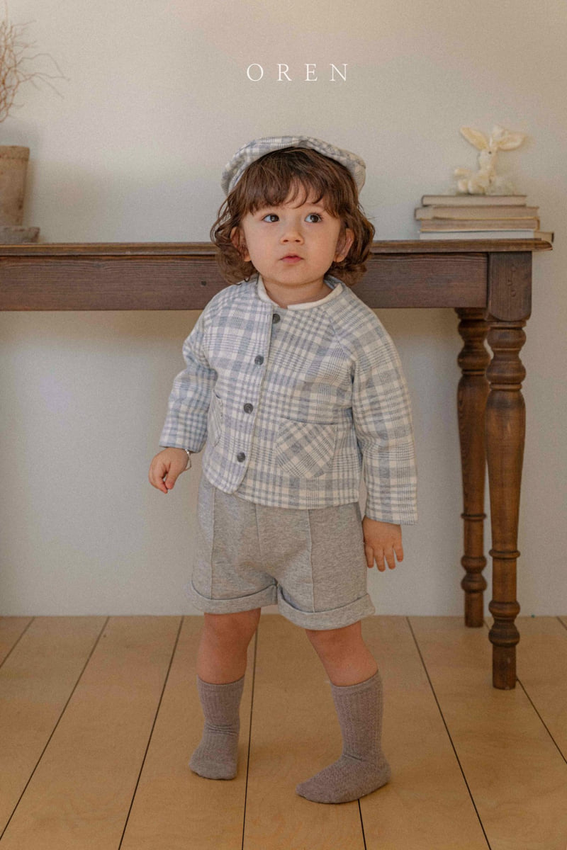 Oren - Korean Baby Fashion - #babyootd - Tartan Check Beret - 4