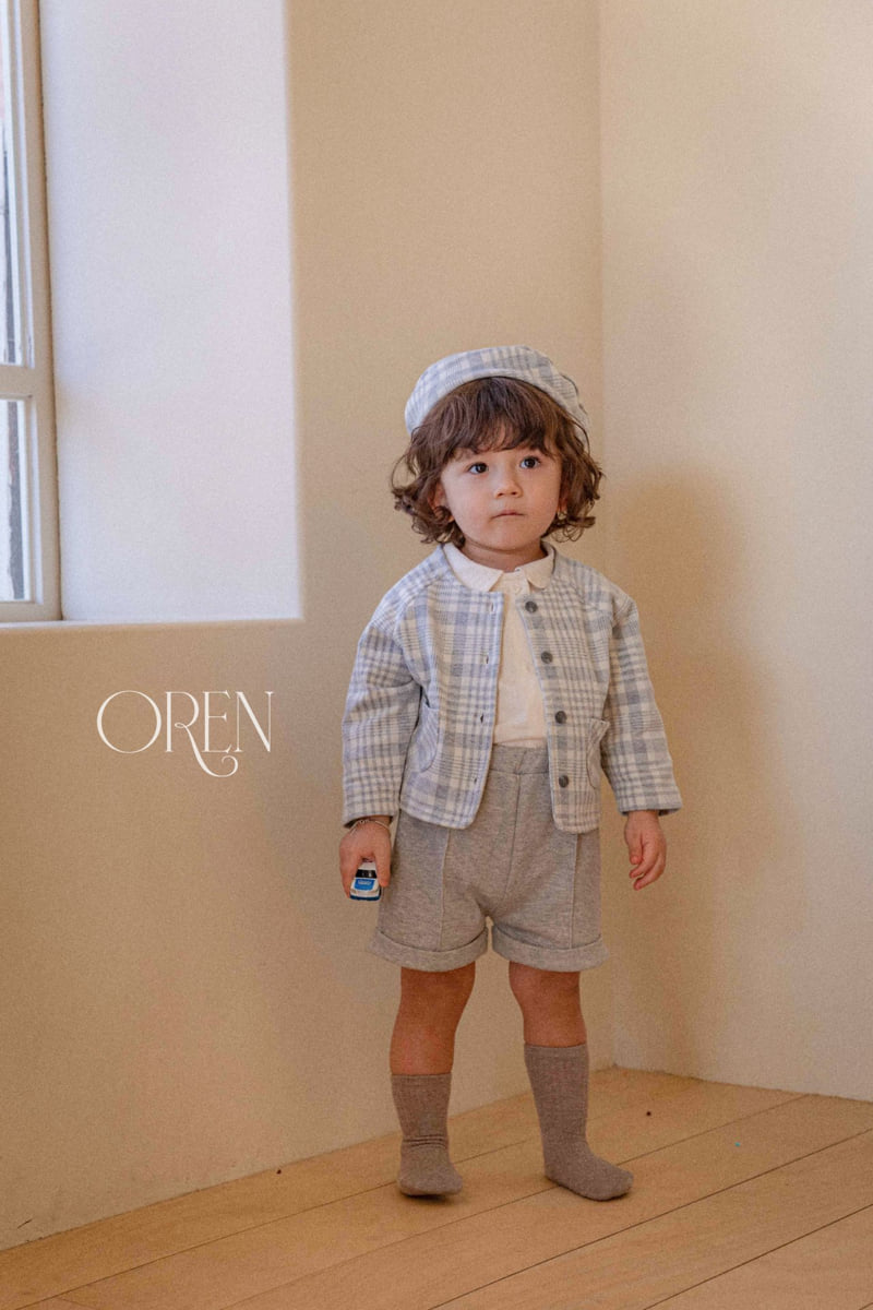 Oren - Korean Baby Fashion - #babywear - Tartan Check Beret - 6
