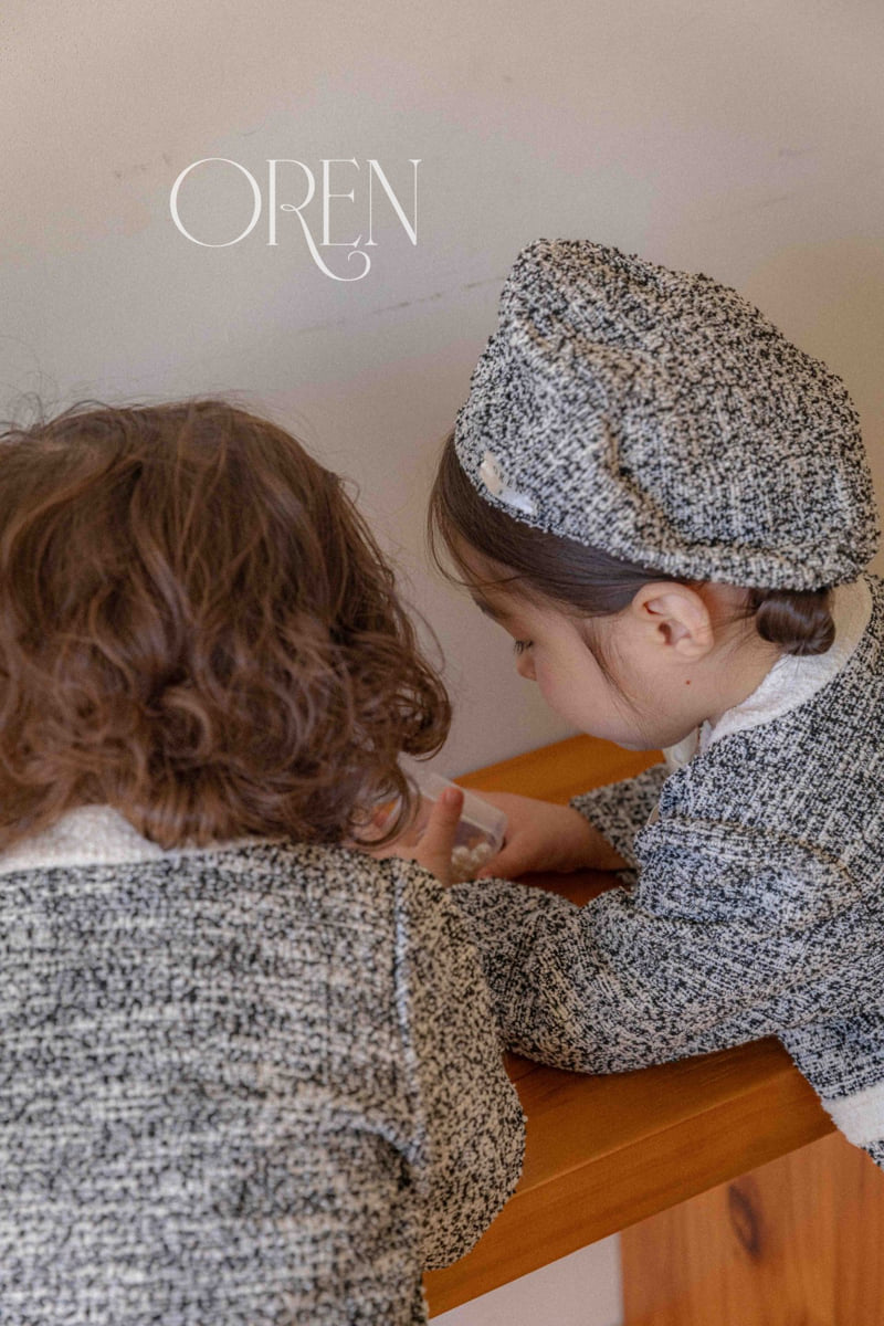 Oren - Korean Baby Fashion - #babywear - Coco Tweed Culotte Pants Top Bottom Set (girls) - 3