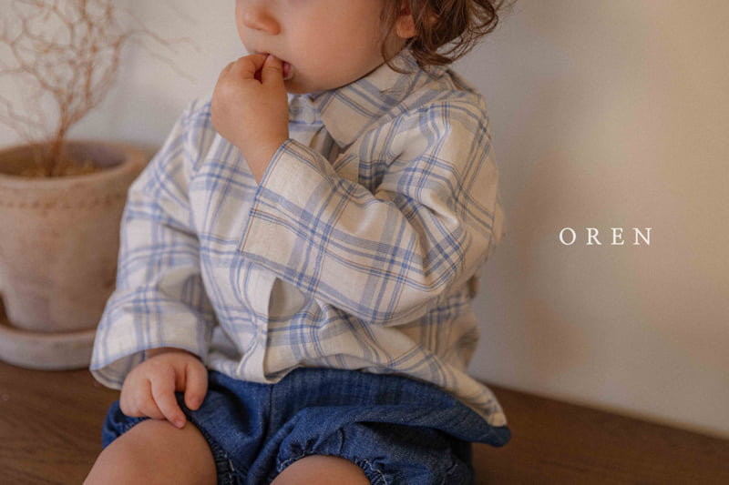 Oren - Korean Baby Fashion - #onlinebabyboutique - Bebe Laila Check Shirt