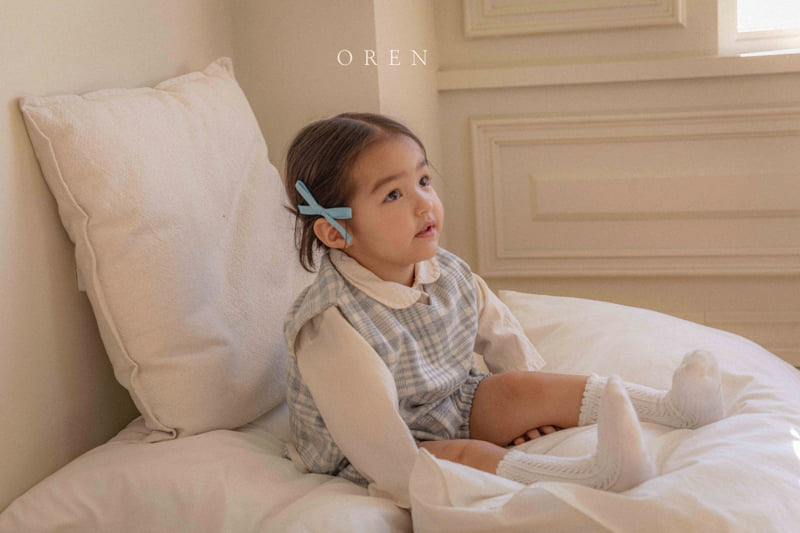 Oren - Korean Baby Fashion - #onlinebabyboutique - Tartan Check Vest Bloomer Set - 8