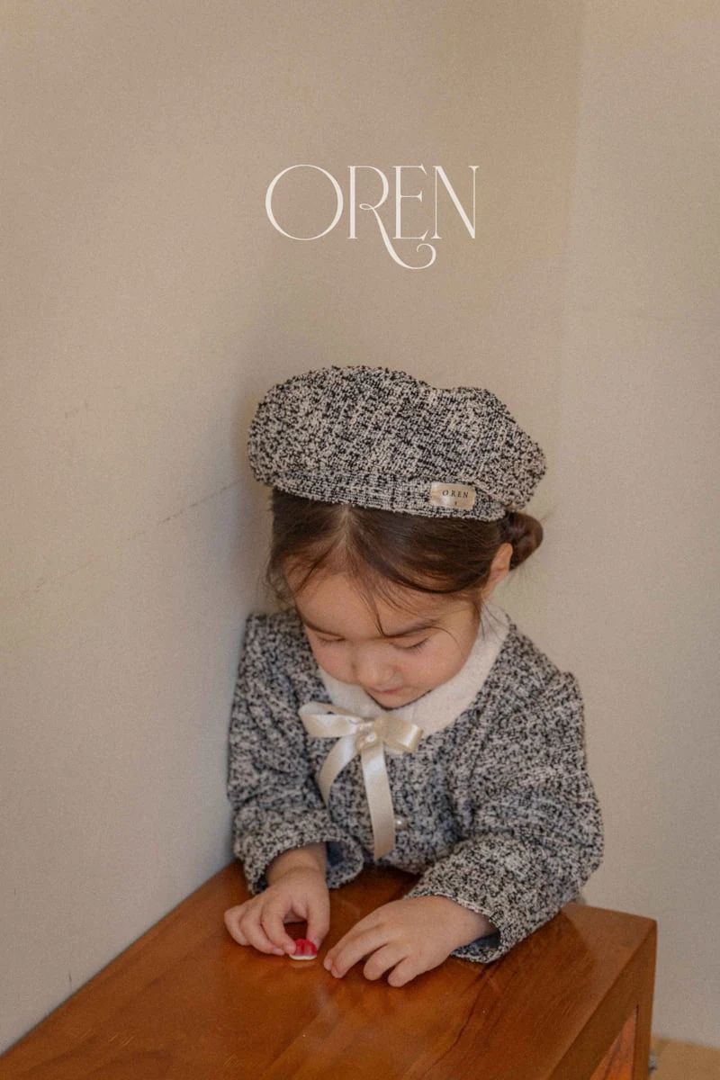 Oren - Korean Baby Fashion - #babywear - Coco Tweed Culotte Pants Top Bottom Set (girls) - 4
