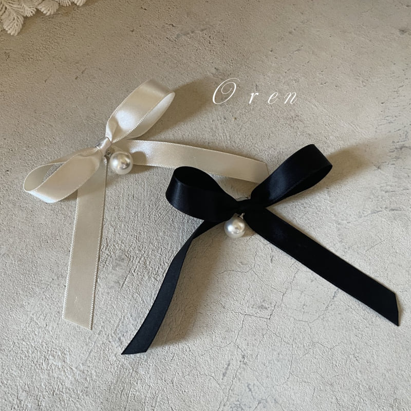 Oren - Korean Baby Fashion - #onlinebabyboutique - Coco Ribbon Brooch (set of 2)
