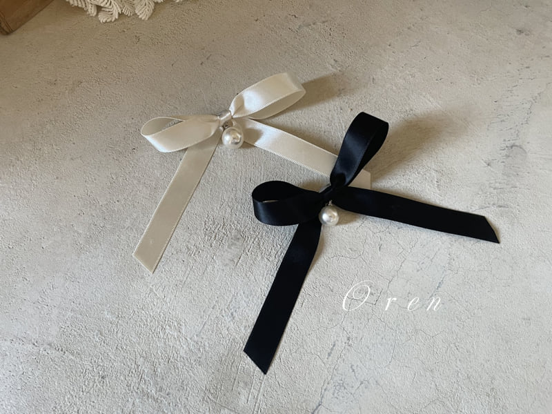 Oren - Korean Baby Fashion - #onlinebabyshop - Coco Ribbon Brooch (set of 2) - 2