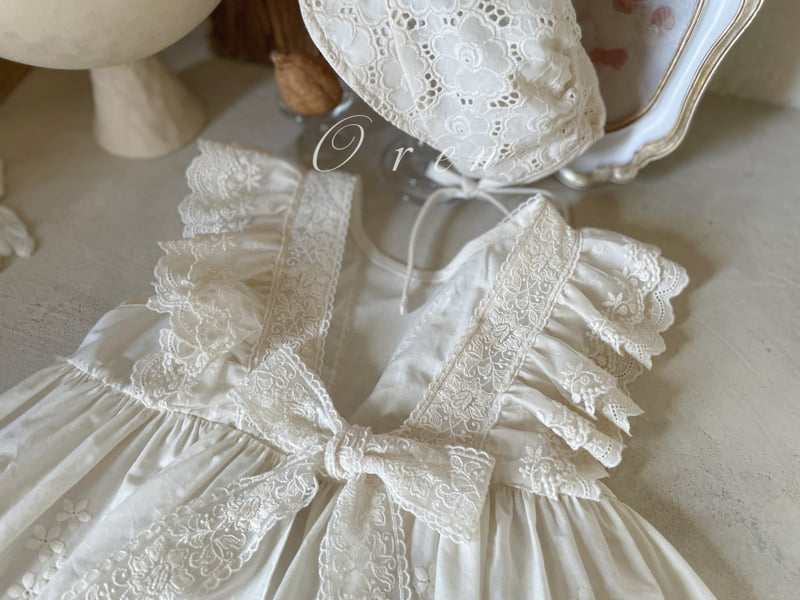 Oren - Korean Baby Fashion - #onlinebabyshop - Andrea Embroidered Apron - 6