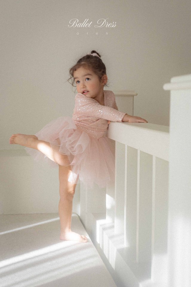 Oren - Korean Baby Fashion - #smilingbaby - EL Cardigan SET Ballet Suit (sequin material) - 5