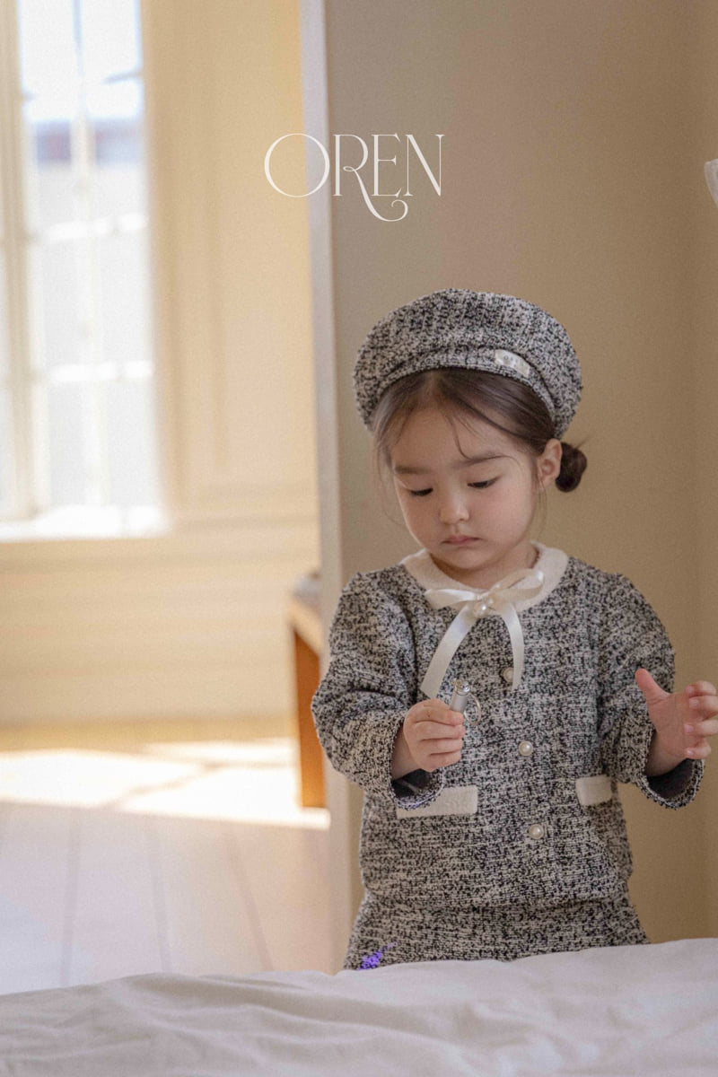 Oren - Korean Baby Fashion - #smilingbaby - Coco Tweed Culotte Pants Top Bottom Set (girls) - 6