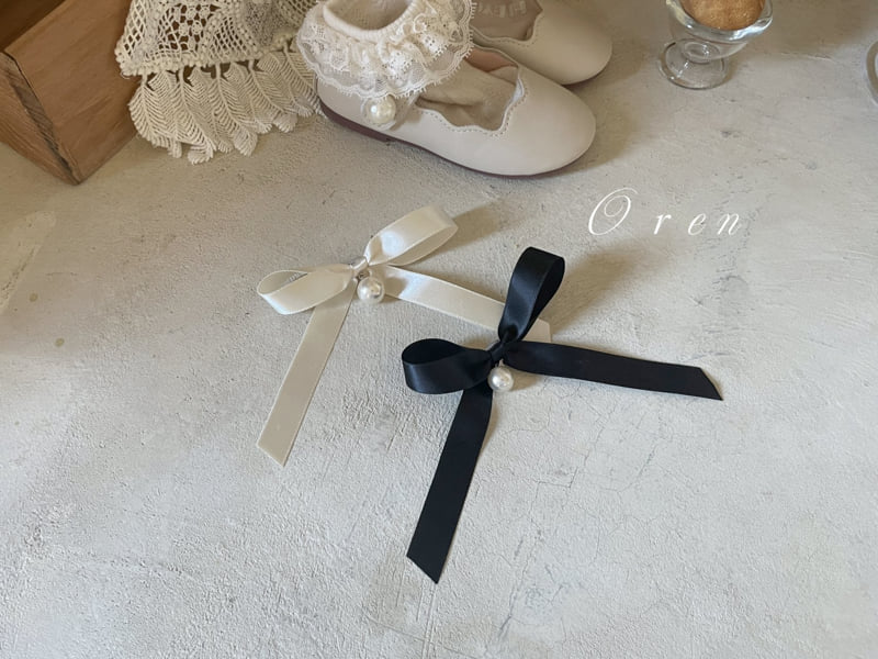 Oren - Korean Baby Fashion - #smilingbaby - Coco Ribbon Brooch (set of 2) - 3