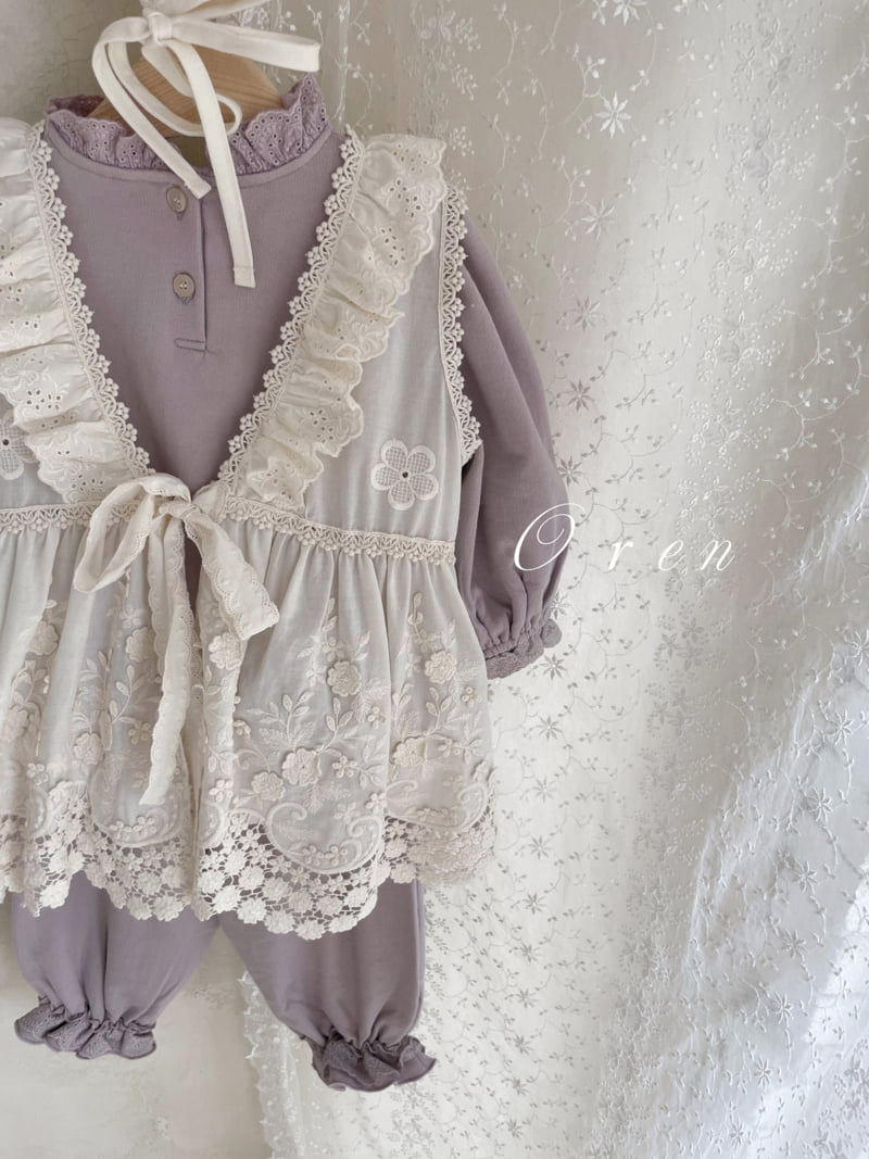 Oren - Korean Baby Fashion - #smilingbaby - Lillian Lace Vest - 2