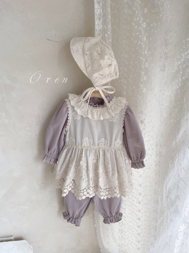 Oren - Korean Baby Fashion - #smilingbaby - Lillian Lace Bonnet