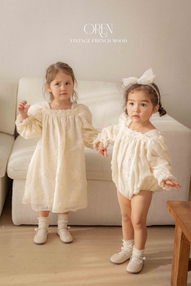 Oren - Korean Children Fashion - #Kfashion4kids - Lizzy Rose Lace One-piece