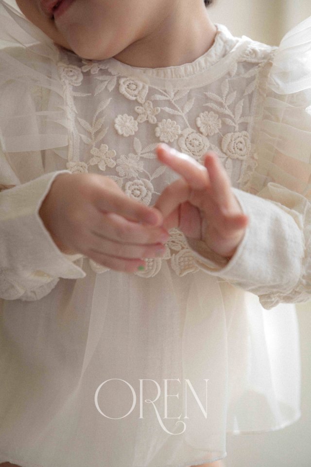 Oren - Korean Children Fashion - #childofig - Flower Embroidery Bustier - 10
