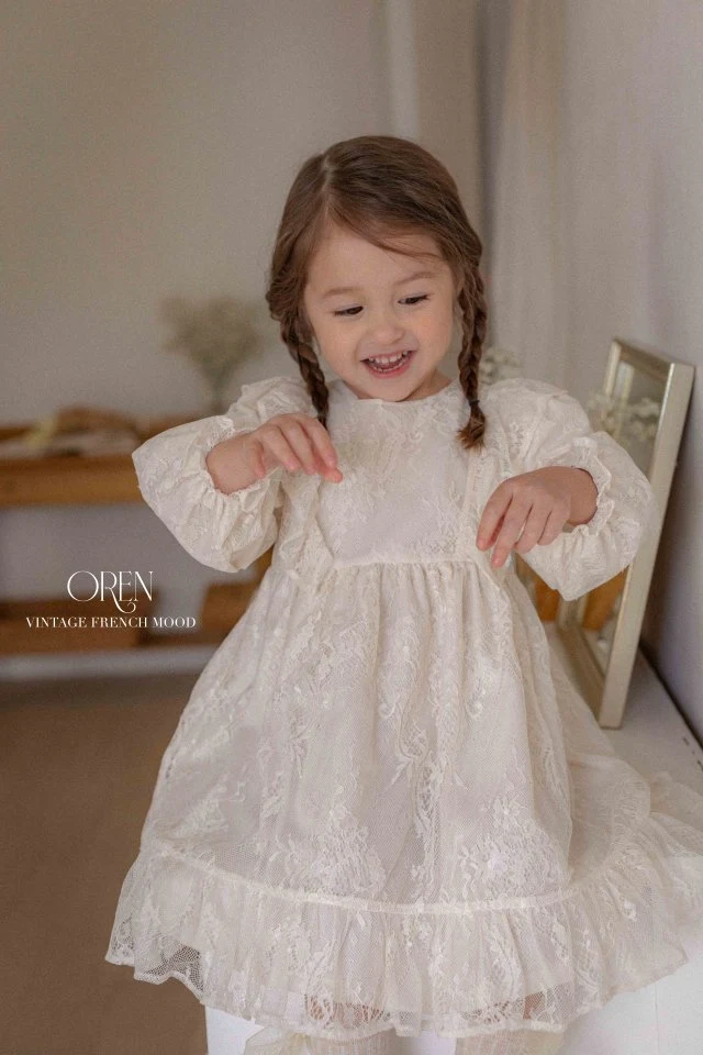 Oren - Korean Children Fashion - #stylishchildhood - Lenny Lace One-piece - 4