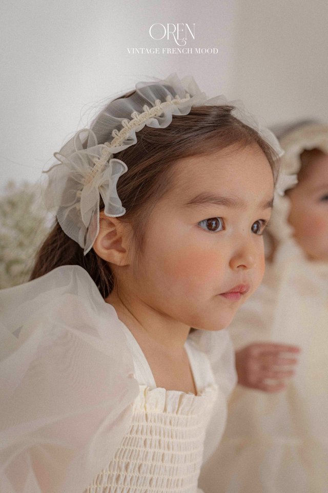 Oren - Korean Children Fashion - #fashionkids - Shiny Organza Pleated Hairband - 5