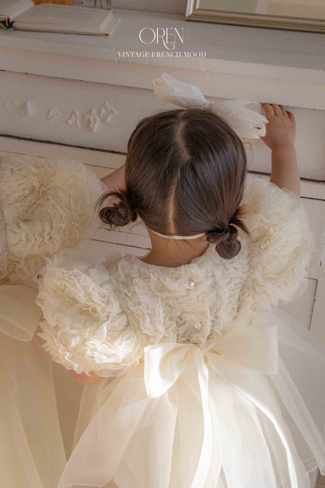 Oren - Korean Children Fashion - #kidzfashiontrend - Blooming Rose Pearl One-piece - 2