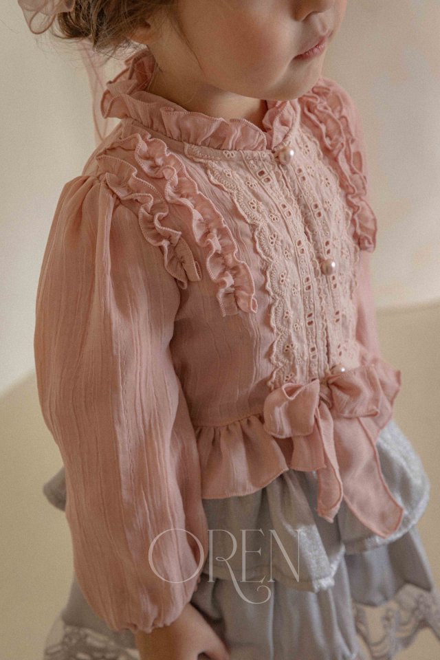 Oren - Korean Children Fashion - #littlefashionista - Verona Frill Blouse