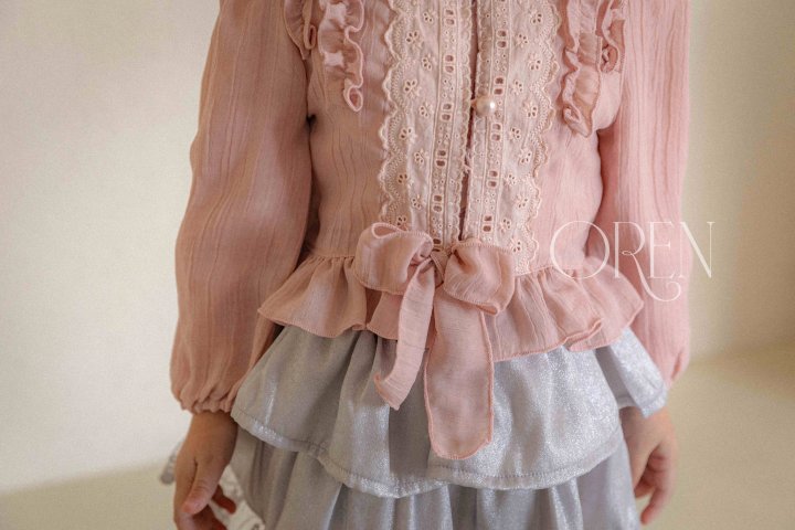 Oren - Korean Children Fashion - #minifashionista - Verona Frill Blouse - 3