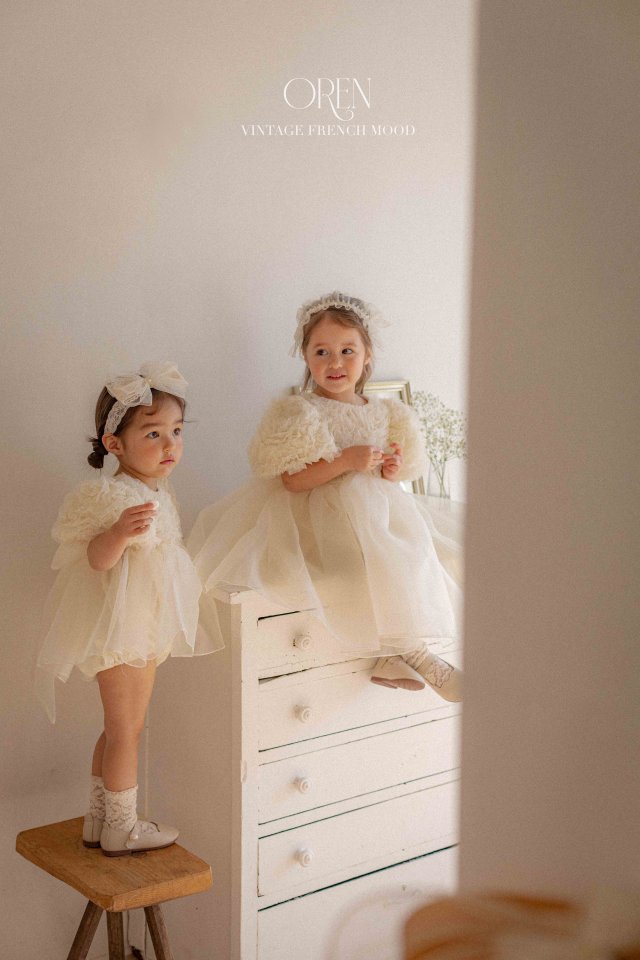 Oren - Korean Children Fashion - #minifashionista - Blooming Rose Pearl One-piece - 6