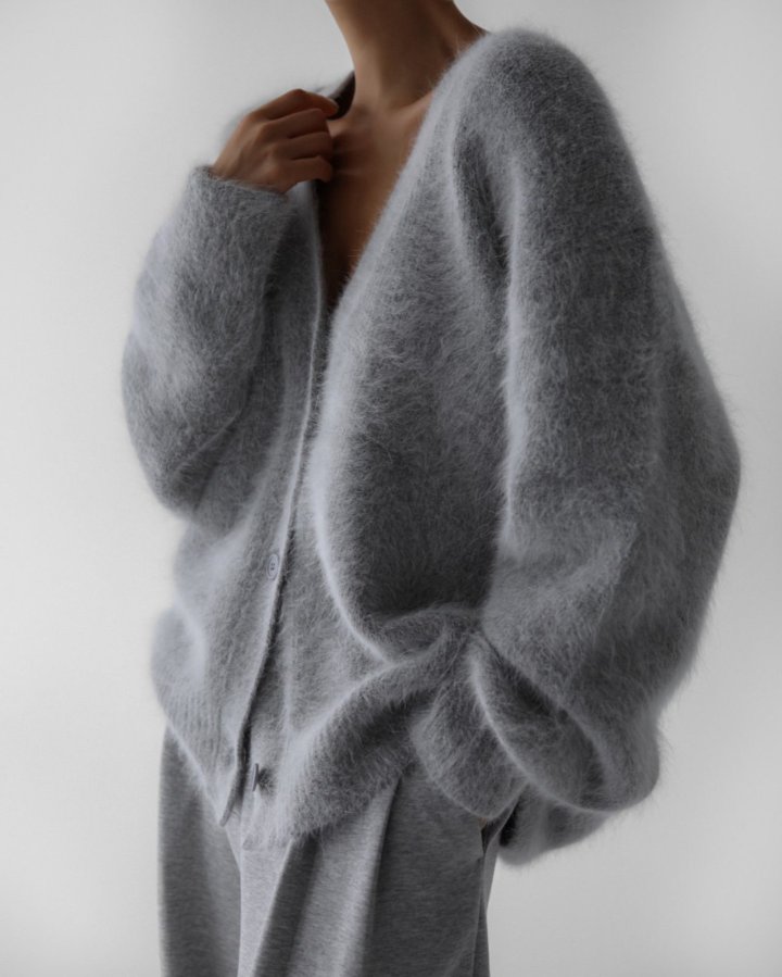 Paper Moon - Korean Women Fashion - #momslook - Luxe Angora Knit Cardigan - 2