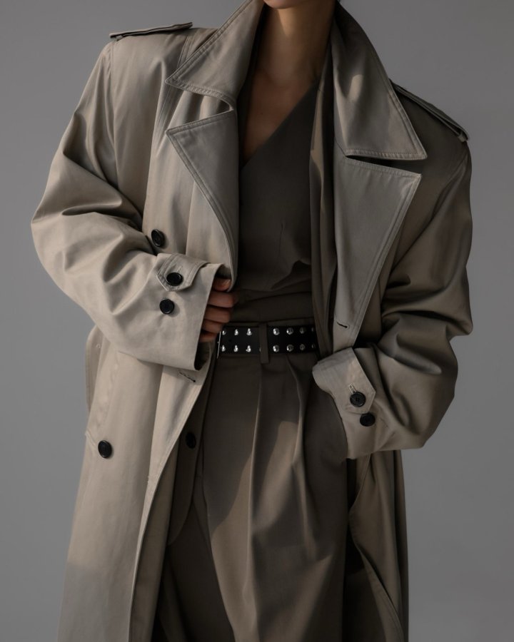 Paper Moon - Korean Women Fashion - #momslook - Padded Oversized Double Breasted Trench Coat - 3