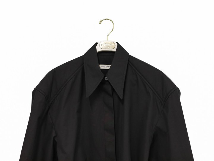 Paper Moon - Korean Women Fashion - #pursuepretty - Padded Shoulder Button Down Shirt - 8