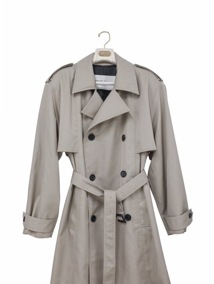Paper Moon - Korean Women Fashion - #vintageinspired - Padded Oversized Double Breasted Trench Coat - 9