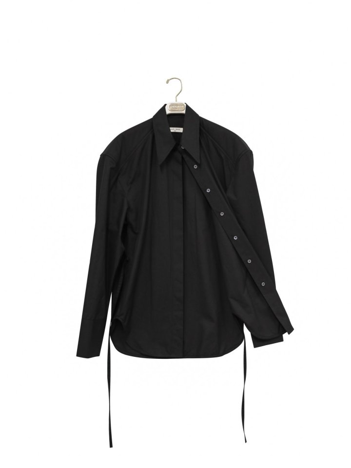 Paper Moon - Korean Women Fashion - #vintagekidsstyle - Padded Shoulder Button Down Shirt - 7