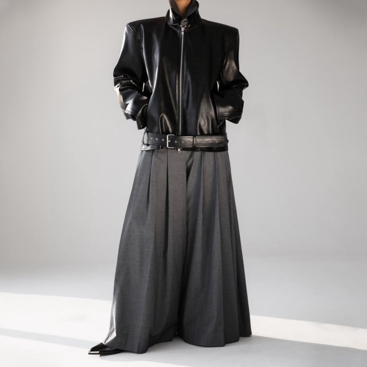 Paper Moon - Korean Women Fashion - #womensfashion - Oversized Single Zipped Detail Belted Bucklet Jacket