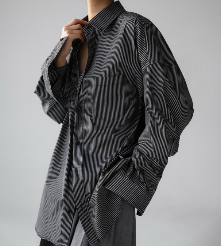 Paper Moon - Korean Women Fashion - #womensfashion - Oversized Cotton Pocket Detail Button Down Shirt - 3