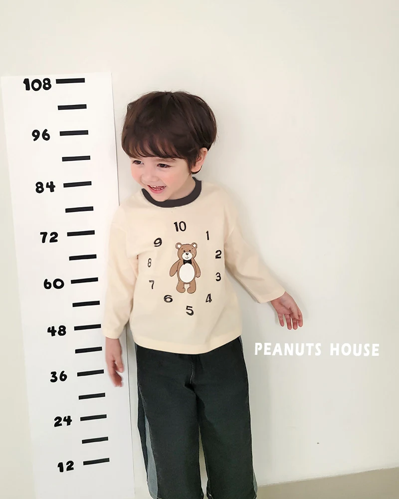 Peanuts - Korean Children Fashion - #kidsshorts - Watch Bear Tee - 7