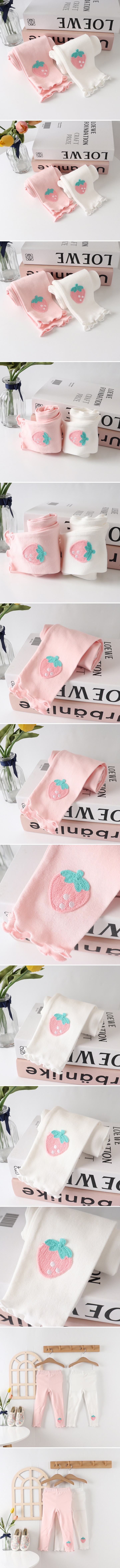 Pepper Mint - Korean Children Fashion - #designkidswear - Strawberry Leggigns Pants