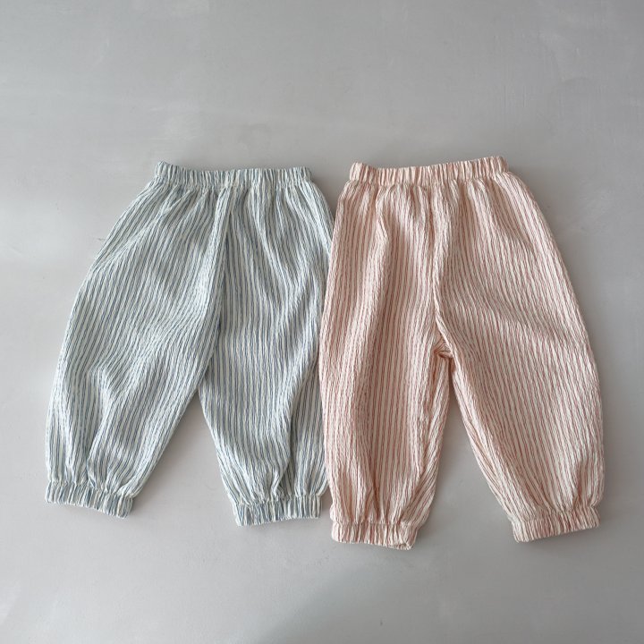 Pudding - Korean Children Fashion - #littlefashionista - Striped Top Bottom Set - 2